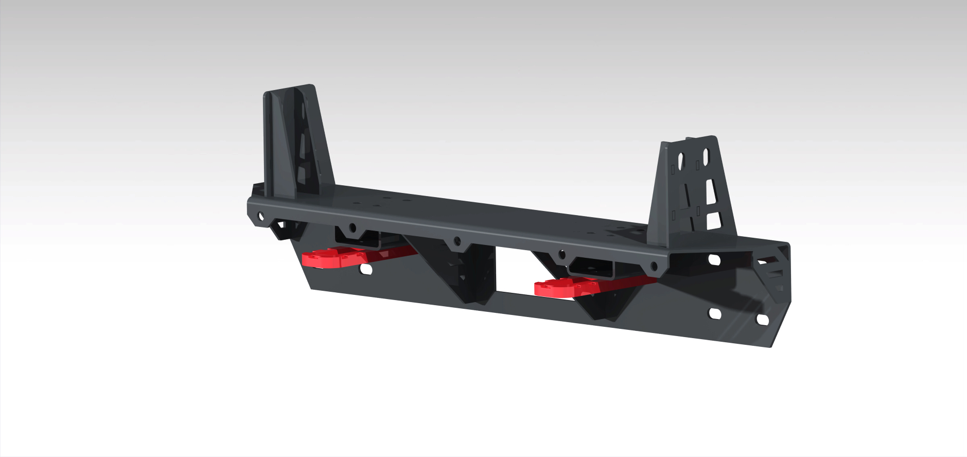 Diseño CAD del soporte de cabrestante para Toyota Hilux